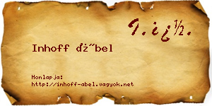 Inhoff Ábel névjegykártya