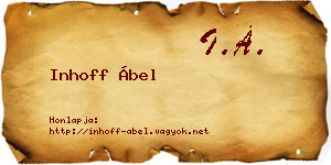 Inhoff Ábel névjegykártya