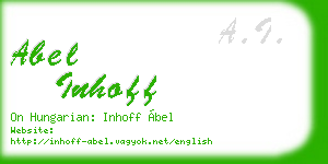 abel inhoff business card